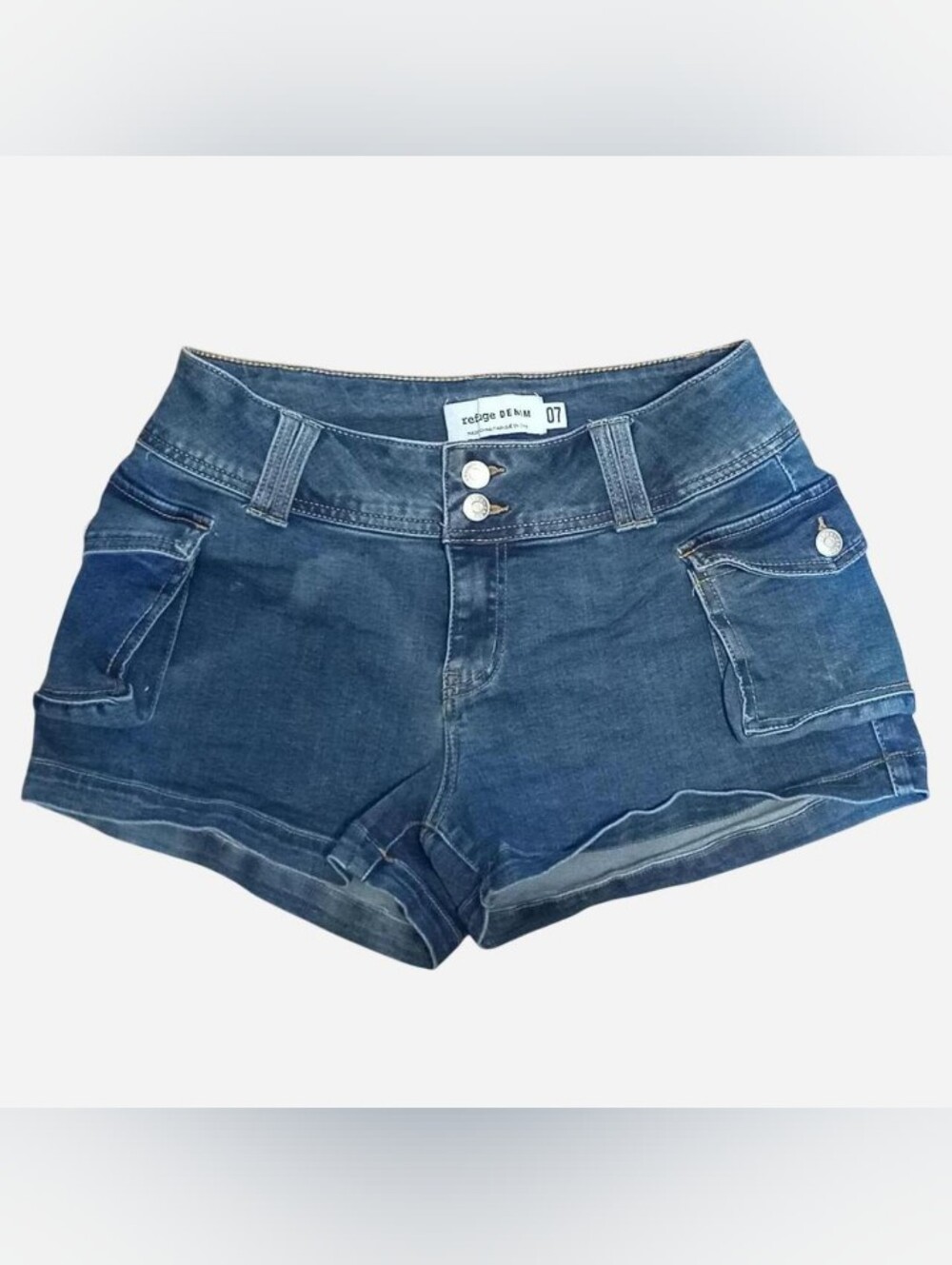 Refuge Denim blue jean mini shorts